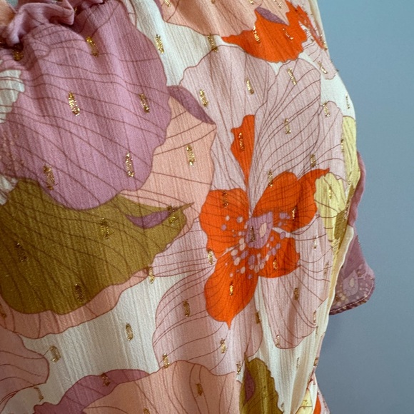 🆕TAYLOR one shoulder midi floral dress size 10 - Picture 6 of 9